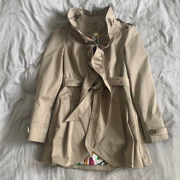 Idra ruffle trench coat - Picture 2 of 15